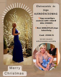 Képzeld el, hogy meglepsz valakit ezzel az "Életvezetés és Jóga " ajándékcsomaggal! 🎁 Egy alkalommal egy személyre szabott life-coach üléssel, ahol segítséget kap a céljaihoz, és havi korlátlan jóga lehetőséget, hogy testileg és lelkileg is feltöltődhessen (személyesen vagy online) Ez egy igazán különleges ajándék, ami segíthet az ajándékozottnak a személyes fejlődésében és az egész életének egyensúlyozásában. Adj szeretetteidnek lehetőséget arra, hogy felfedezzék a belső békét és erőt nyerjenek a jóga által! Biztos vagyok benne, hogy nagyon értékelni fogják ezt az ajándékot! 🎁😊 🎊Megosztók között kisorsolunk 5 db napi jegyet  (oszd meg és kommentelj a cikk alatt)🎊 #christmas #karácsony #ajandék #yoga #lifecoach #szeretet #odafigyelés #ünnep