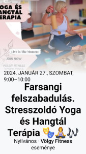 Farsangi felszabadulás: 🔸️Teázás 🫖 🔸️Jóga és 🧘‍♀️ 🔸️Hangtalterápia 🎶 - az ideális stresszoldó kombináció! 🎭🧘‍♀️🎶 Ár: 3000 Ft vagy Völgy Fitness bérlet 🙏