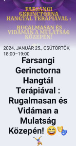 Farsangi Gerinctorna Hangtál Terápiával:  Rugalmasan és Vidáman a Mulatság Közepén!  😄🎭🤸‍♀️ Az óra végén Ajándék Hangtál Terápia🛎 Ha van kedved hozz magaddal farsangi maszkot vagy gyere farsangi jelmezben 🎊 Ár: 2000 Ft vagy Völgy Fitness bérlet 🎊